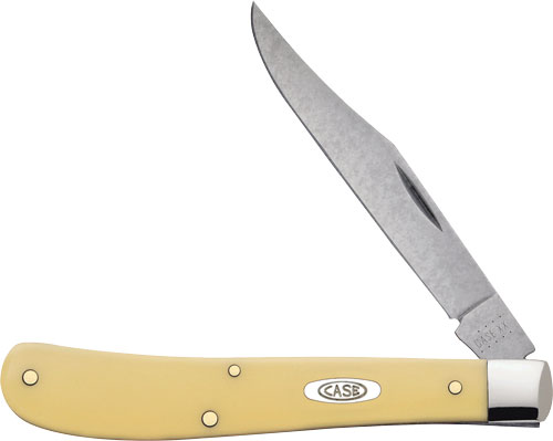 CASE KNIVES YELLOW SYNTHETIC - SMOOTH SLIMLINE TRAPPER
