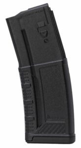 Black rifle magazine on white background