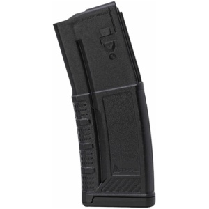 Black rifle magazine on white background