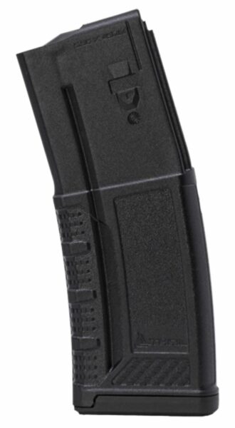 Black rifle magazine on white background
