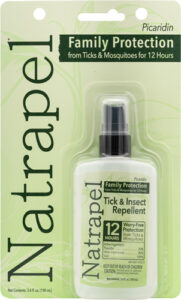 Natrapel tick and insect repellent spray packaging