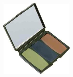 Camouflage makeup palette with mirror