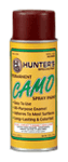 Camouflage spray paint can for hunting gear.