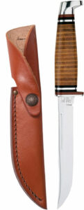 CASE KNIVES LEATHER UTILITY - HUNTER WITH LEATHER SHEATH