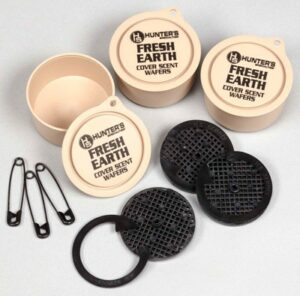 Fresh Earth scent wafers with safety pins.