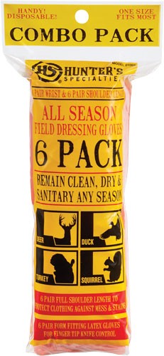 Hunter's Specialties field dressing gloves combo pack.