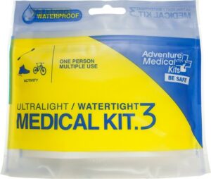 Ultralight waterproof medical kit for outdoor activities.