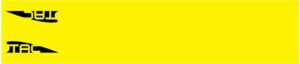 Yellow banner with stylized black text