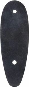Black skateboard tail guard with two holes