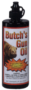 Butch's Gun Oil bottle with bear image
