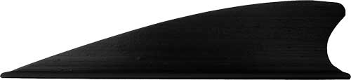 Black wooden doorstop wedge, side view