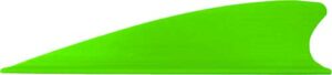 Green surfboard fin on white background
