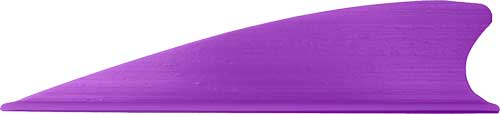 Purple surfboard fin on white background.