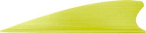Yellow surfboard fin side view