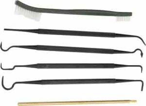 Hobby tool set with picks and brush