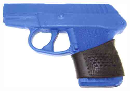 Blue training gun with black grip