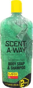 Scent-A-Way body soap and shampoo bottle