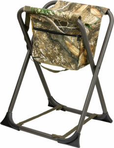 Foldable camping stool with camouflage design