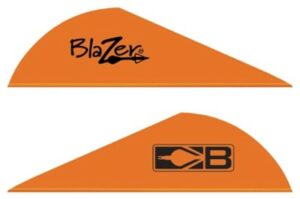 Orange Blazer arrow vanes with logo designs