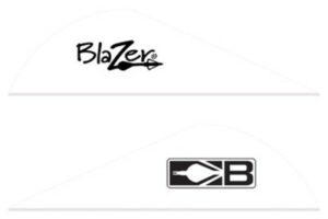 Blazer vanes with logo for arrow fletching