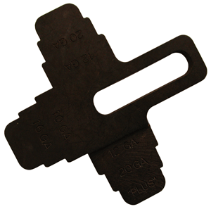 Gauge thickness measuring tool for metal sheets