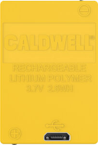 Yellow Caldwell rechargeable lithium polymer battery