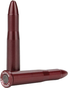 Two red dummy bullets for training use