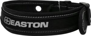 Black Easton baseball wristband with logo.
