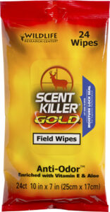 Scent Killer Gold Field Wipes package, 24 wipes
