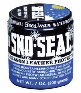 Sno-Seal waterproof beeswax leather protector can