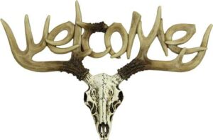 RIVERS EDGE EURO DEER WELCOME - SIGN 13"W X 13"H