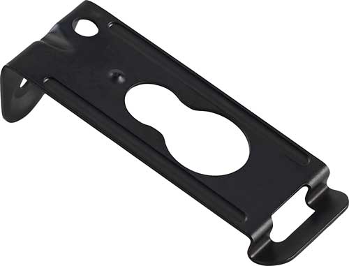 Black metal wall bracket for mounting objects