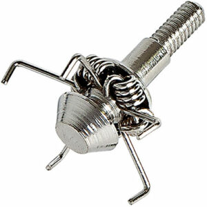Metal bolt shaped like an insect.