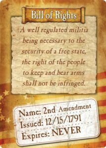 Bill of Rights, Second Amendment excerpt.