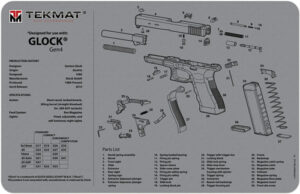 Glock Gen4 exploded diagram with labeled parts.