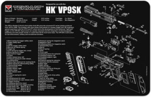 HK VP9SK gun parts diagram and description.