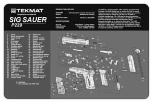 SIG Sauer P229 gun parts diagram and specifications.