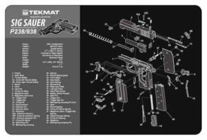 SIG Sauer P238/938 gun parts schematic diagram
