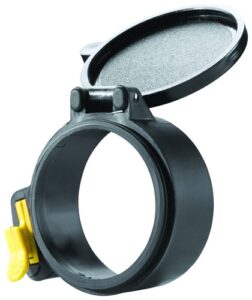 Rifle scope cover with open lid