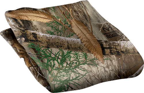 Camouflage fabric with forest leaf pattern design.