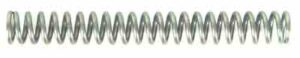 Metal coil spring, close-up view.