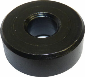 Circular black rubber bumper with central hole