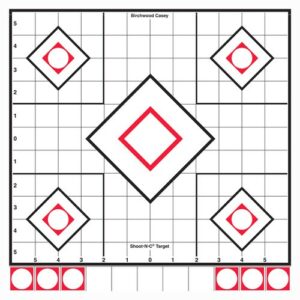 Target shooting paper with diamond-shaped bullseyes.
