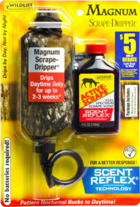 Magnum animal scent dripper and attractant package