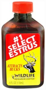Deer attractant bottle for hunting use