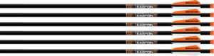 EASTON XBOW BOLT 9MM CARBON - 20" W/3" VANES HALF MOON 6-PK