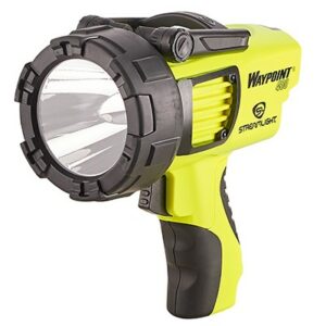 High-performance yellow handheld spotlight for outdoor use