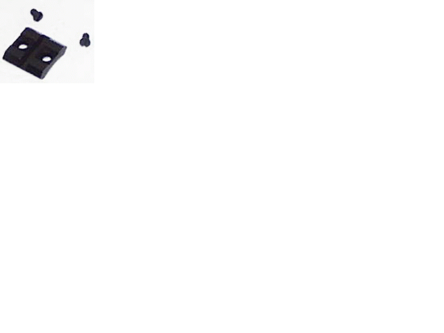 Black hose coupling bracket with screws