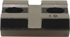 Double-hole metal pencil sharpener with ridged grip