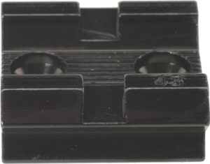 Black plastic sharpener with two holes